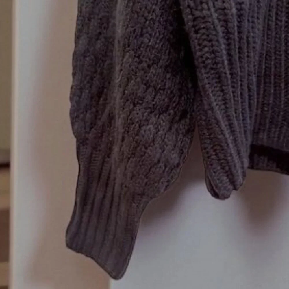 NWT Charlie Holiday Mixed Knit Oversized Pullover Wool Blend Sweater